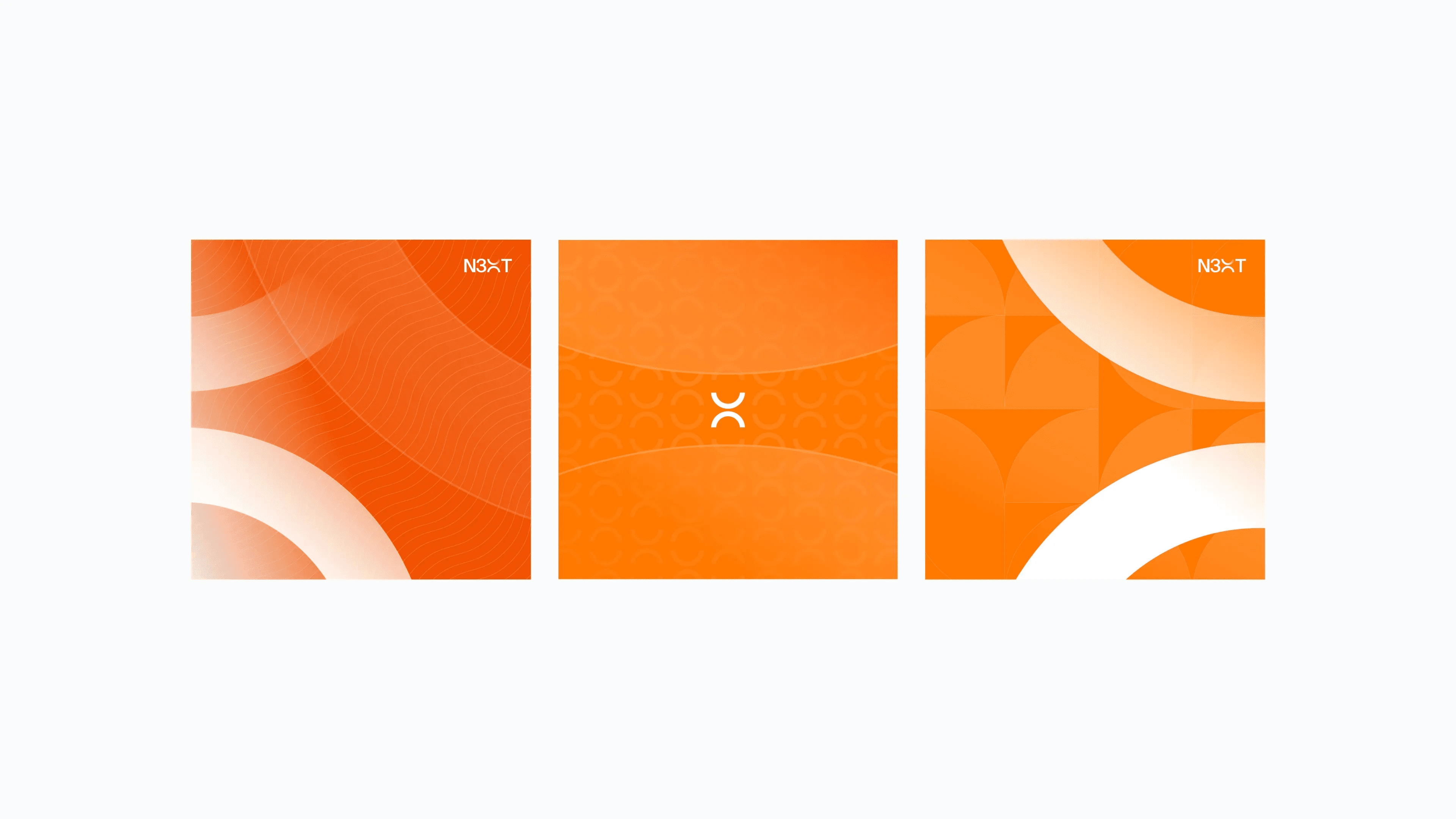 N3XT brand pattern tiles in orange