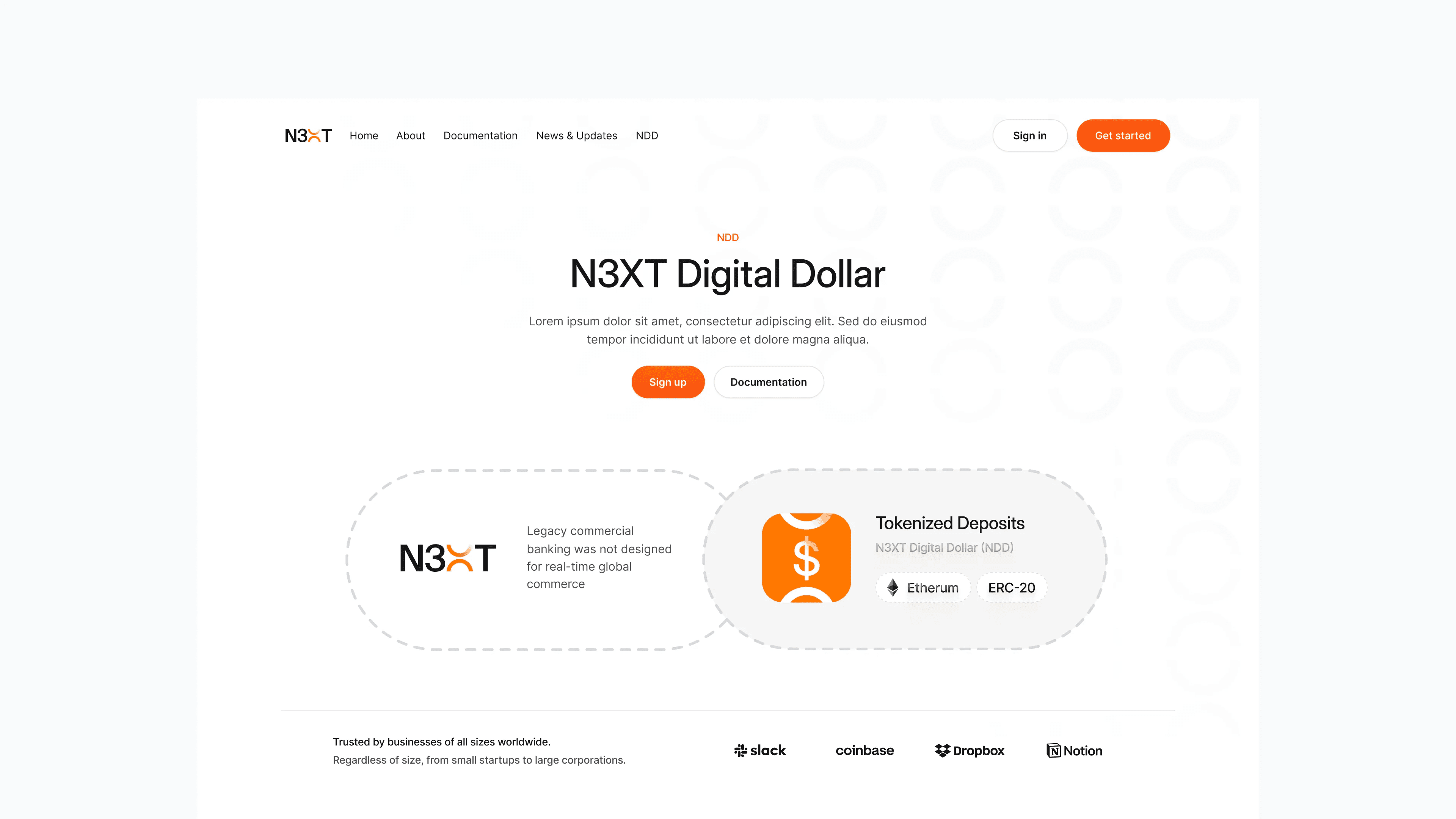 N3XT website: the N3XT Digital Dollar